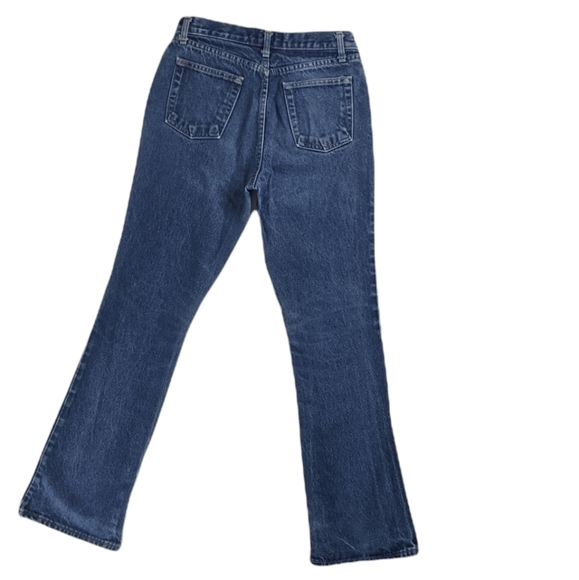 Y2K R4R Wide Leg Dark Wash Low Rise Flare Vintage Jeans - Picture 4 of 10